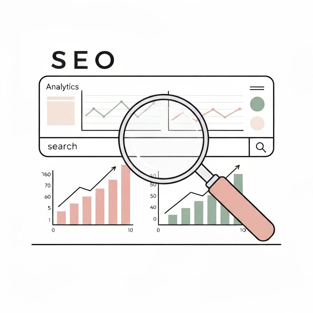 SEO ve analiz illüstrasyonu